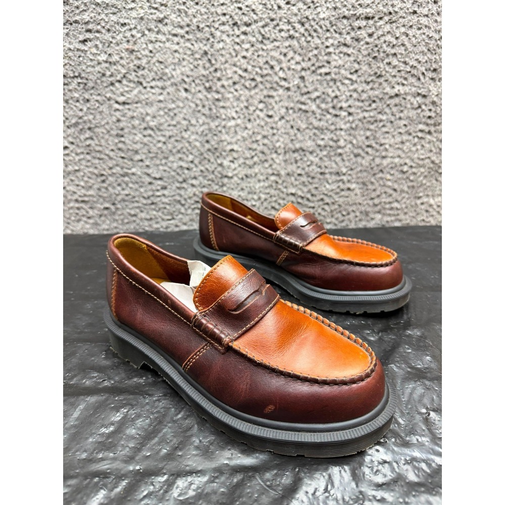 Dr. Martens Penton Classic Calf Leather Loafers Brown Amber Womens Size 5 US